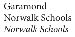 Norwalk Schools' font for branding image