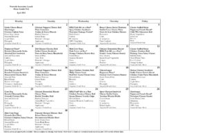 April 2024 SCC Grades 9 12 Lunch Menu OCR