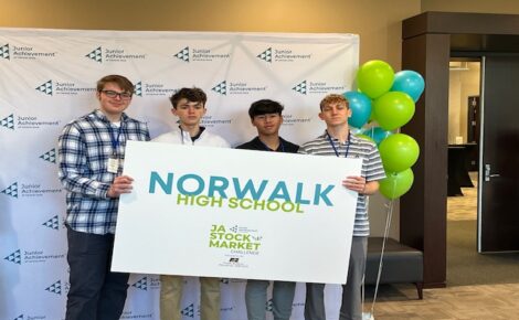 Norwalk students at JA Stock Market Challenge